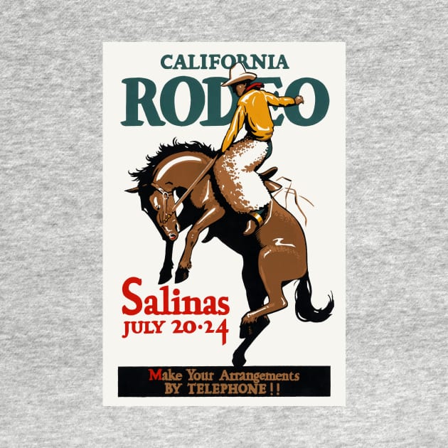 California Rodeo Salinas USA 1930s Vintage Poster by vintagetreasure